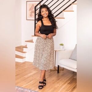 PINK LILY midi skirt